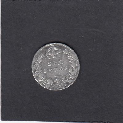 Beschrijving: 6 Pence  VICTORIA